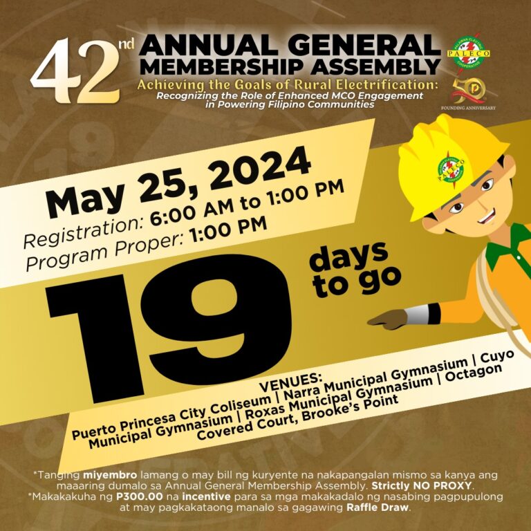 42ND AGMA – 19 DAYS TO GO