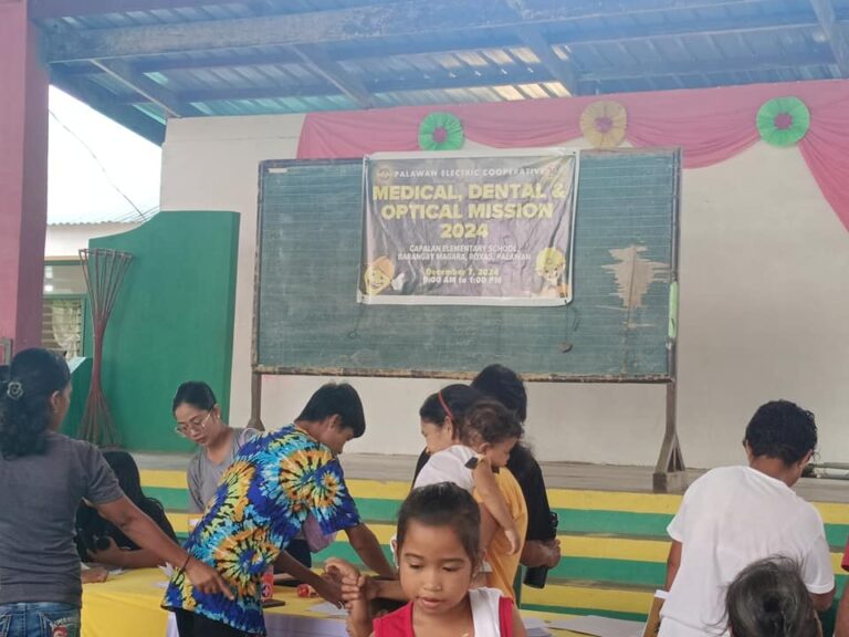 MEDICAL, DENTAL & OPTICAL MISSION SA CAPALAN ELEMENTARY SCHOOL, BGY. MAGARA, ROXAS, PALAWAN