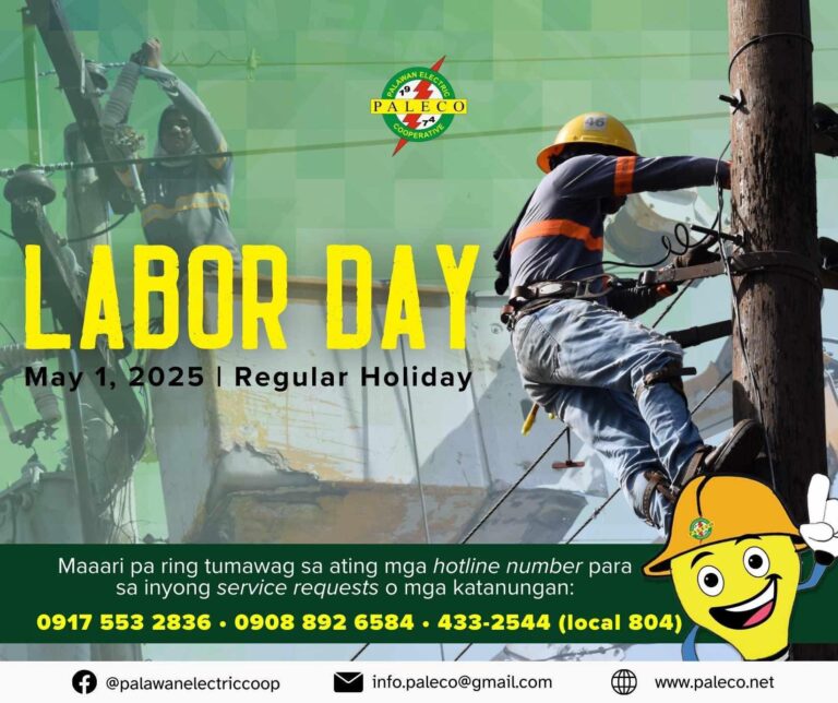 HOLIDAY ADVISORY – Labor Day (Regular Holiday)