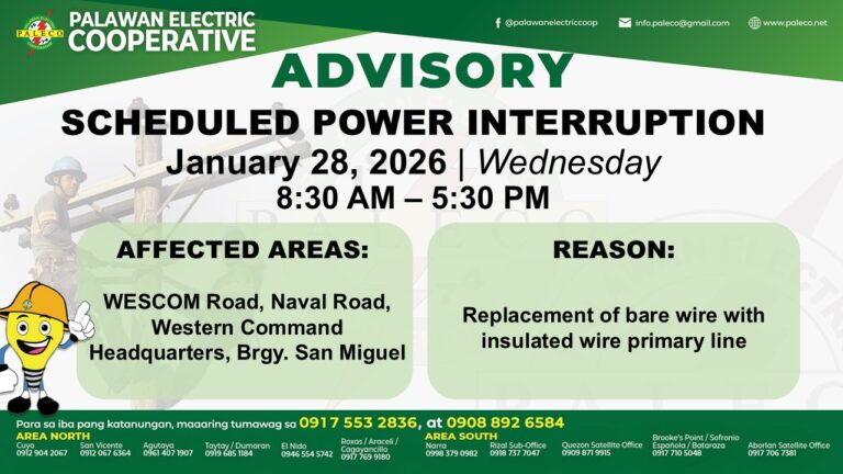 Scheduled Power Interruption [January 28, 2026]
