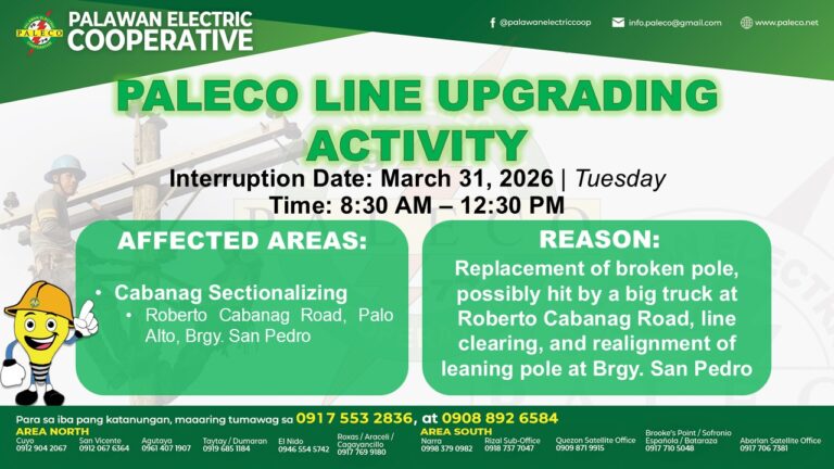 Scheduled Power Interruption [March 31, 2026]