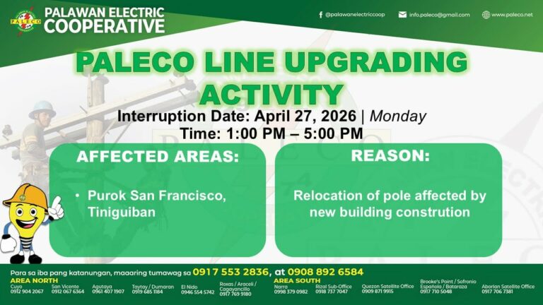 Scheduled Power Interruption [April 27, 2026]