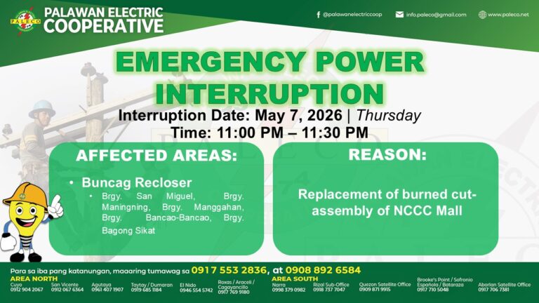 Scheduled Power Interruption [May 7, 2026]