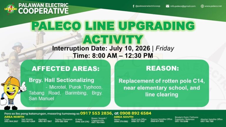 Scheduled Power Interruption [July 10, 2026]