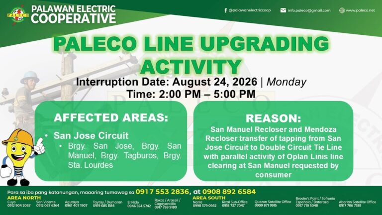 Scheduled Power Interruption [August 24, 2026]