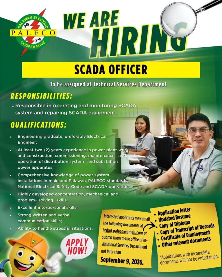 Hiring: SCADA Officer