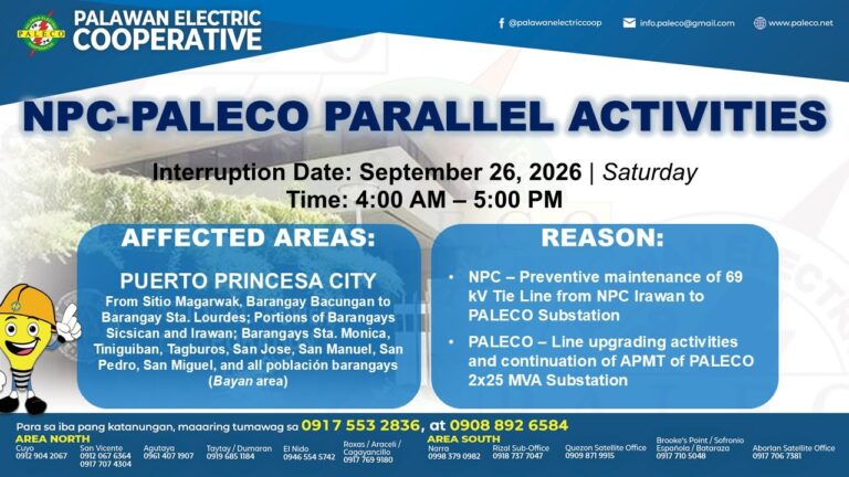 Scheduled Power Interruption [September 26, 2026]