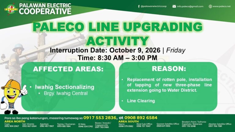 Scheduled Power Interruption [October 9, 2026]